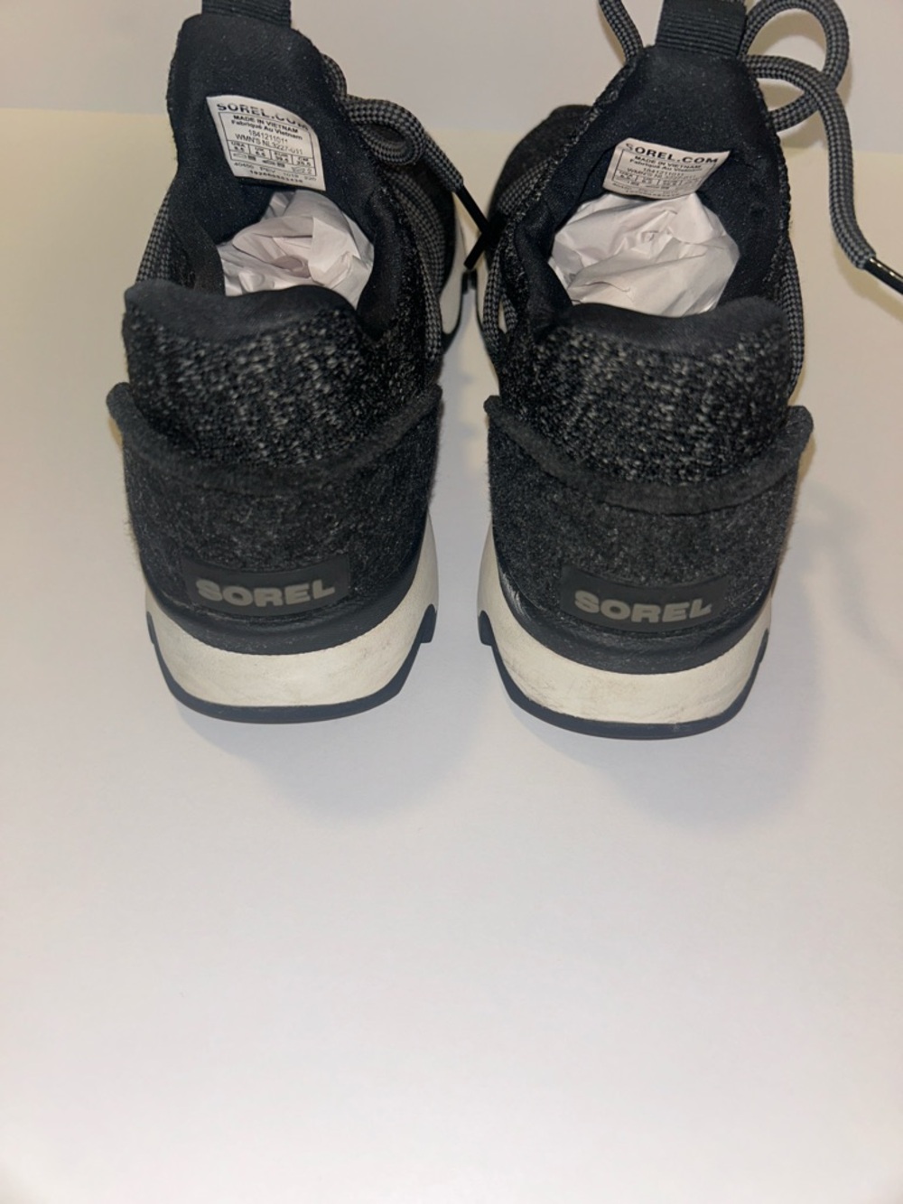 SOREL Kinetic Lace Black Knit Sneakers Women's Size 8.5 NL3227-011 gorpcore - Picture 5 of 7